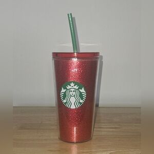 Starbucks Holiday Red Glitter 16oz Cup